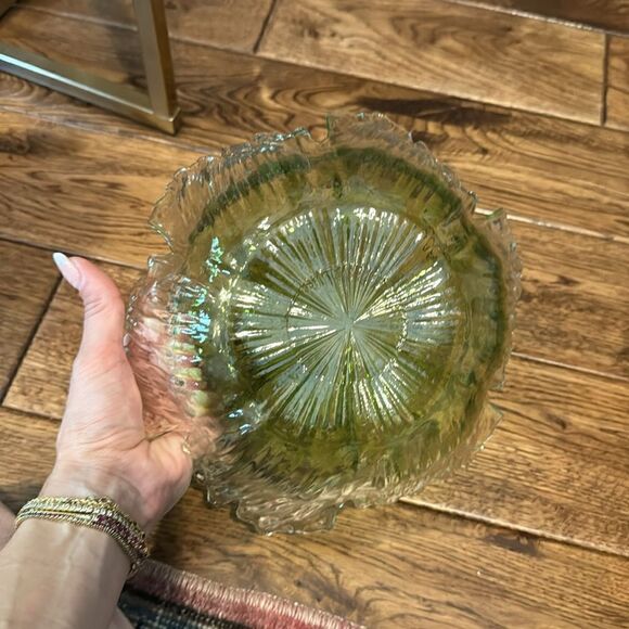 Glass cabbage small salad bowl - Picture 2 of 4